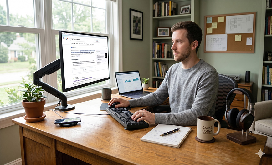Man at computer